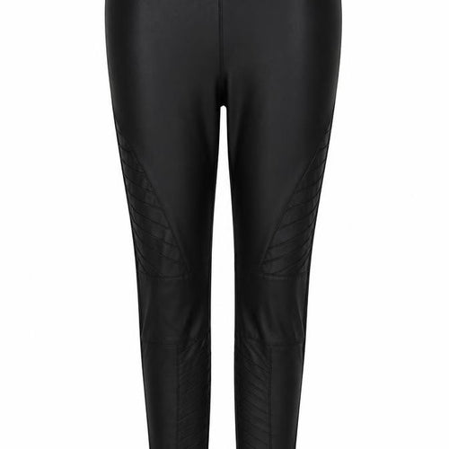 Yu & Me Womens Black  Polyurethane Carrot Leggings Size M L28 in