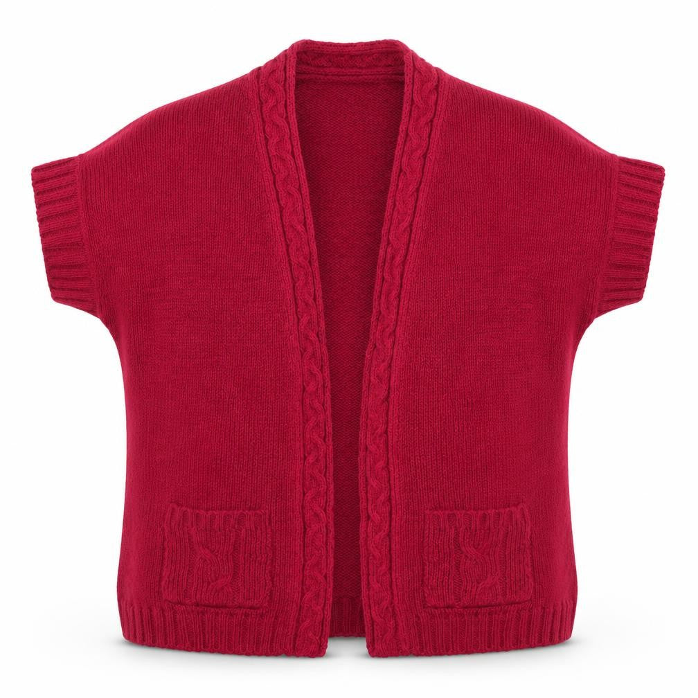 Isle Womens Pink V-Neck  Acrylic Cardigan Jumper Size L
