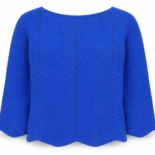 Lyza Fashion  Womens Blue Round Neck  Acrylic Pullover Jumper Size S
