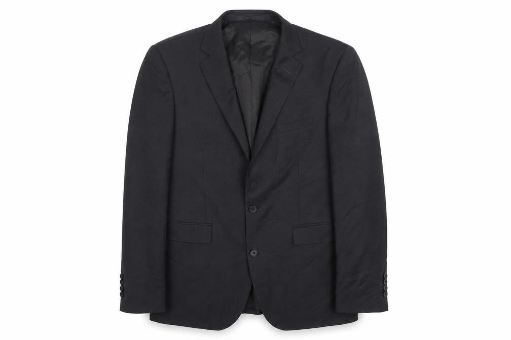 Front view of Lanficio Cerruti men’s grey wool jacket suit jacket, size 40