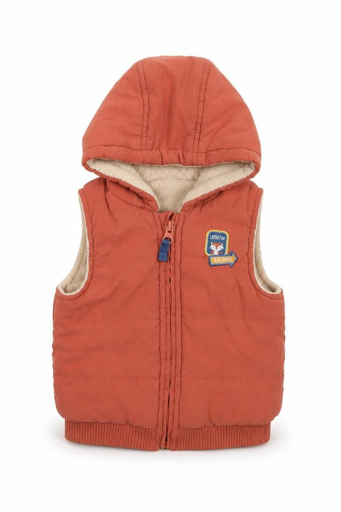 Dunnes Boys Orange   Gilet Coat Size 3-6 Months   Zip