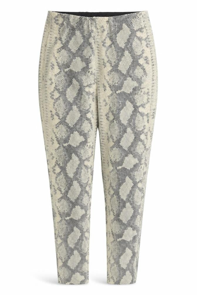 VERO MODA Womens Beige Animal Print Polyester Jogger Trousers Size 8 L29 in Regular