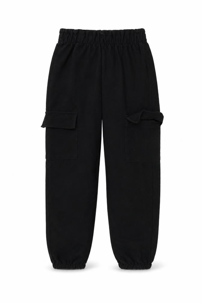 Zara Girls Black  Cotton Jogger Trousers Size 9 Months  Regular Pullover