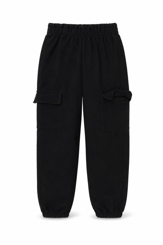 Zara Girls Black  Cotton Jogger Trousers Size 9 Months  Regular Pullover