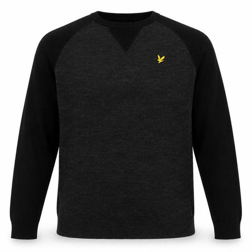 Brave Soul Mens Black Round Neck  Acrylic Pullover Jumper Size M