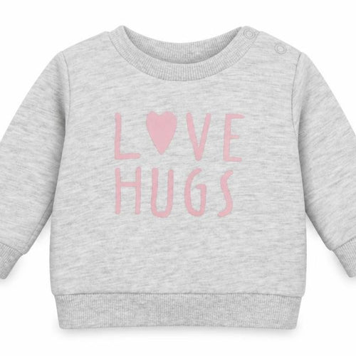 Primark Girls Grey  Cotton Pullover Jumper Size 0-3 Months   - Love Hugs