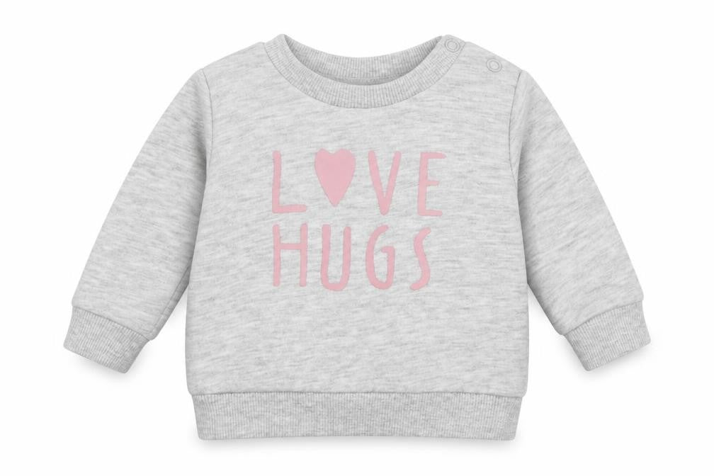 Primark Girls Grey  Cotton Pullover Jumper Size 0-3 Months   - Love Hugs