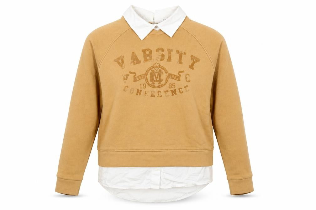 Next Womens Beige  Cotton Pullover Sweatshirt Size M  Pullover