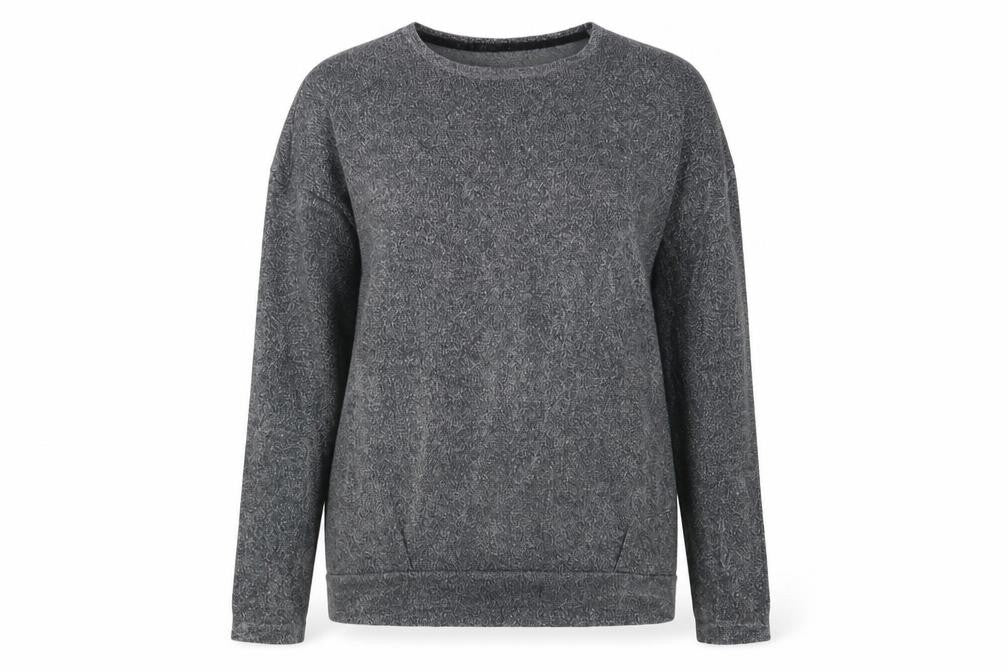 Front view of Next women’s silver boat neck cotton jumper, size UK 14