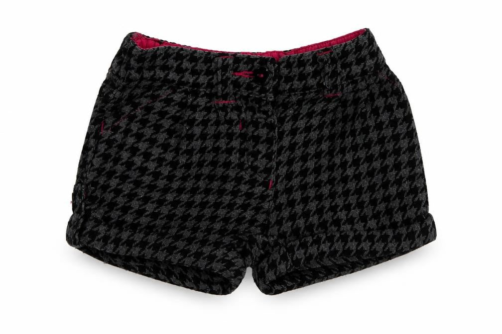 Dunnes Stores Girls Black Herringbone Polyester Capri Trousers Size 9-12 Months   - Shorts Girl