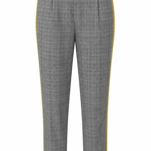 Zara Womens Grey Plaid Polyester Chino Trousers Size XS L25 in Regular