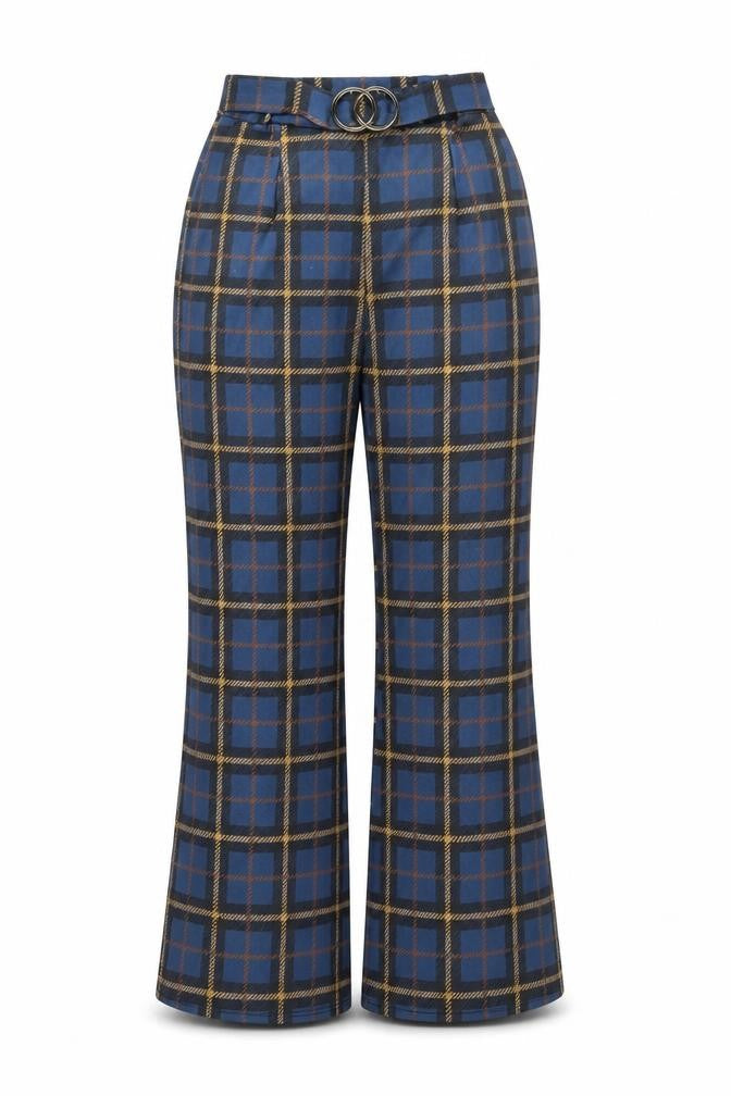Chemistry Womens Multicoloured Plaid Polyester Trousers  Size 25 in L31 in Regular