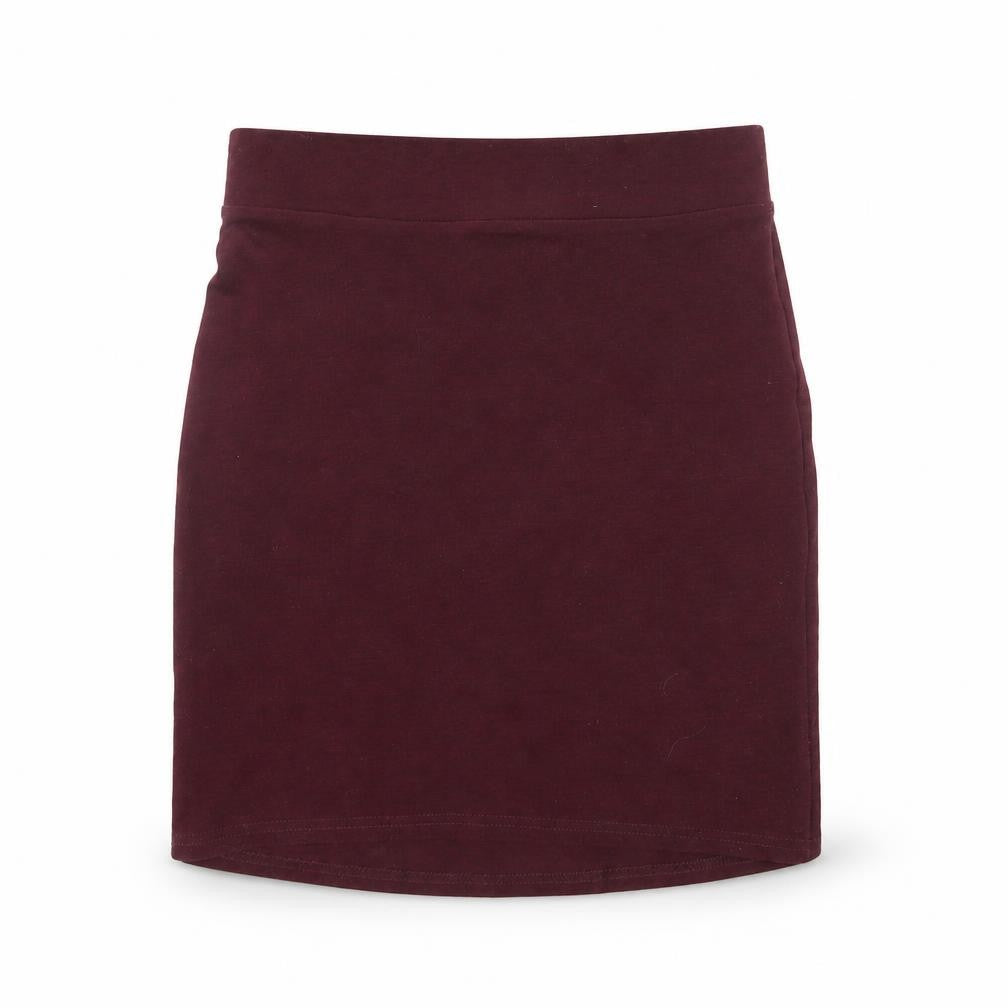 Front view of H&M women’s purple polyester a-line skirt, size XS