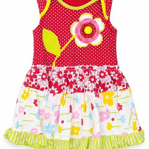 Preworn Girls Multicoloured Geometric Cotton A-Line  Size 6-9 Months  Crew Neck Pullover