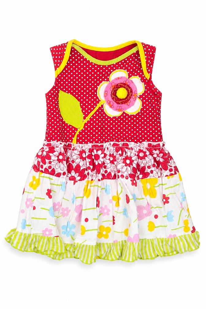 Preworn Girls Multicoloured Geometric Cotton A-Line  Size 6-9 Months  Crew Neck Pullover
