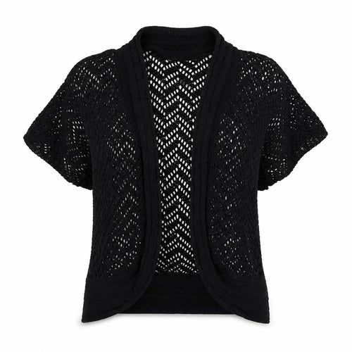 Yours Womens Black V-Neck  Acrylic Cardigan Jumper Size M