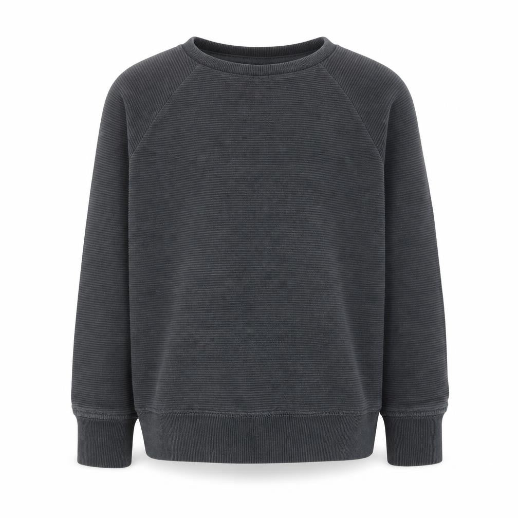 Front view of Next boys’ grey round neck cotton jumper, size 5, years