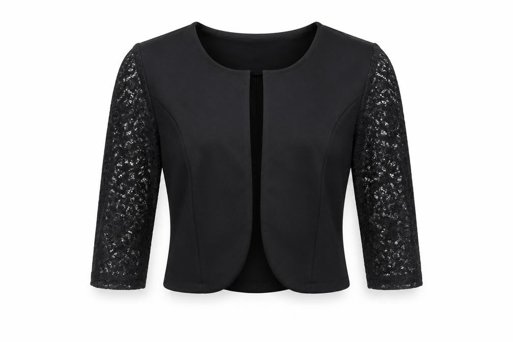 Elfin Womens Black V-Neck  Cotton Cardigan Jumper Size M