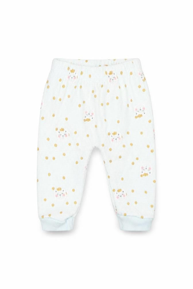 Sterling Girls Green Geometric Cotton Jogger Leggings Size 3-6 Months