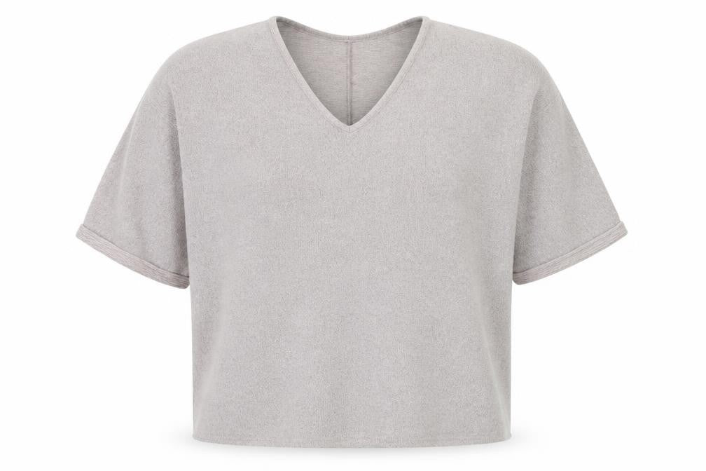 Front view of New Look women’s purple v-neck polyester jumper, size L