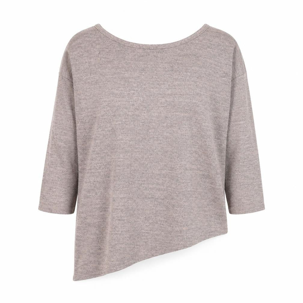 Front view of New Look women’s purple round neck polyester jumper, size M