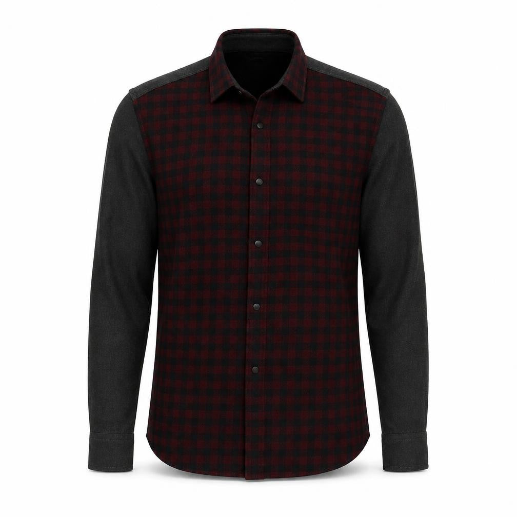 River Island Mens Grey Check Polyester  Button-Up Size S Collared