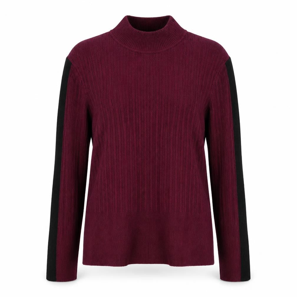 Marks & Spencer Womens Purple Mock Neck  Viscose Pullover Jumper Size 12