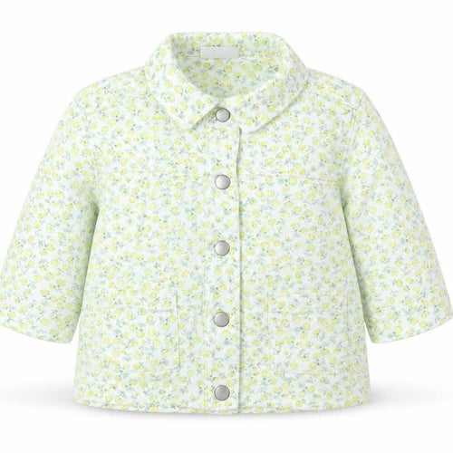 F&F Girls Yellow Floral  Jacket  Size 0-3 Months
