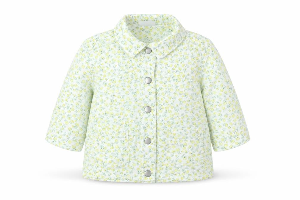 F&F Girls Yellow Floral  Jacket  Size 0-3 Months