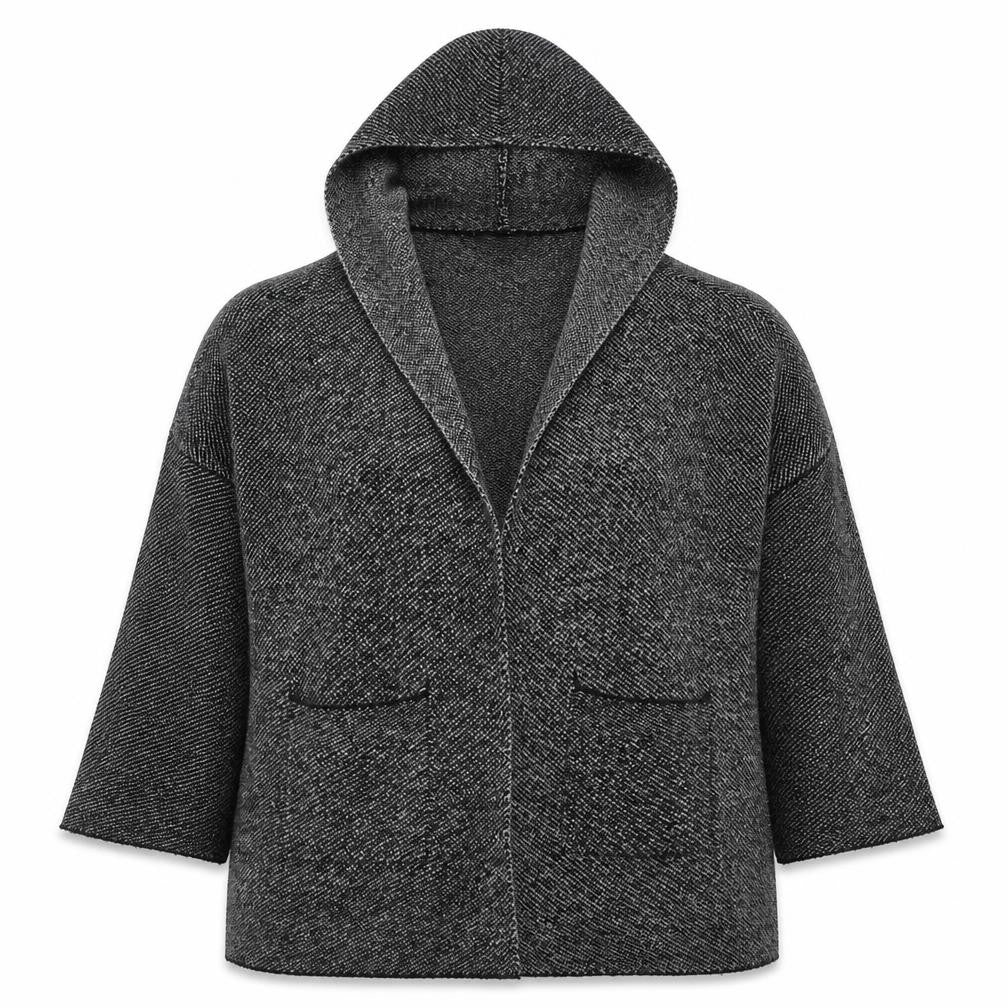 Centigrade Womens Grey V-Neck  Acrylic Cardigan Jumper Size M