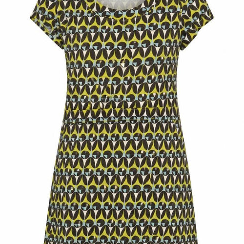 Mudd & Water Womens Multicoloured Geometric Cotton T-Shirt Dress  Size 10  Boat Neck Pullover