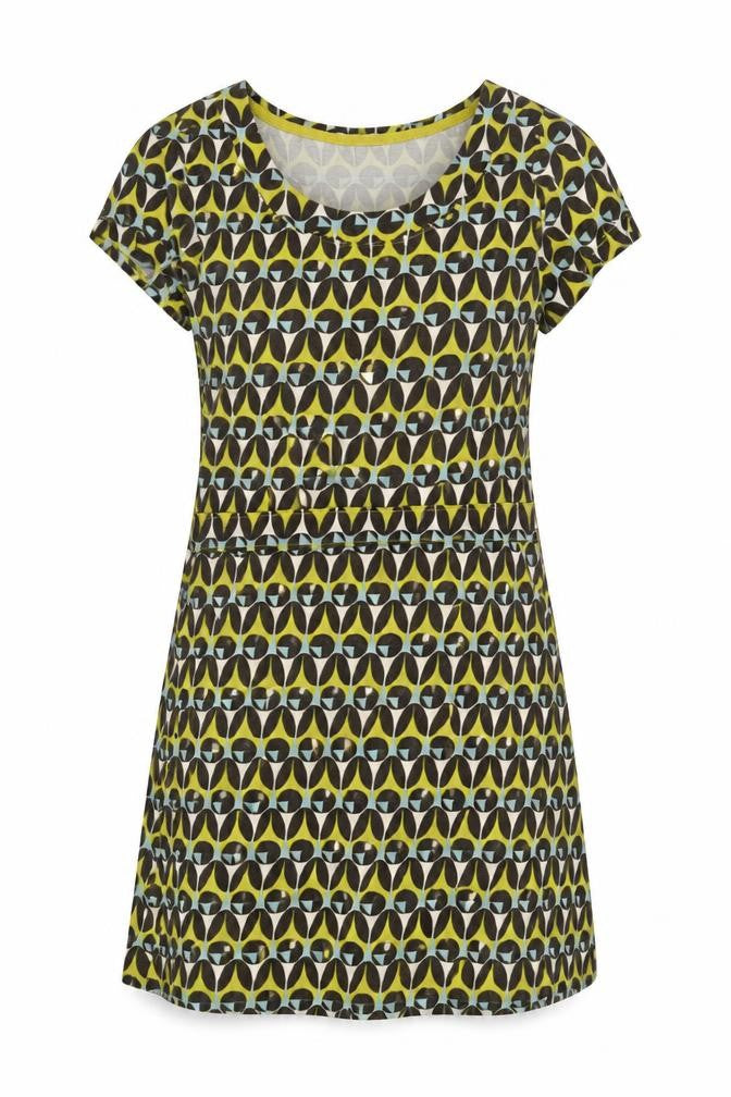Mudd & Water Womens Multicoloured Geometric Cotton T-Shirt Dress  Size 10  Boat Neck Pullover