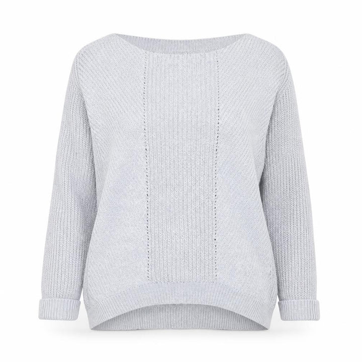 Marks & Spencer Womens Blue Round Neck  Cotton Pullover Jumper Size S