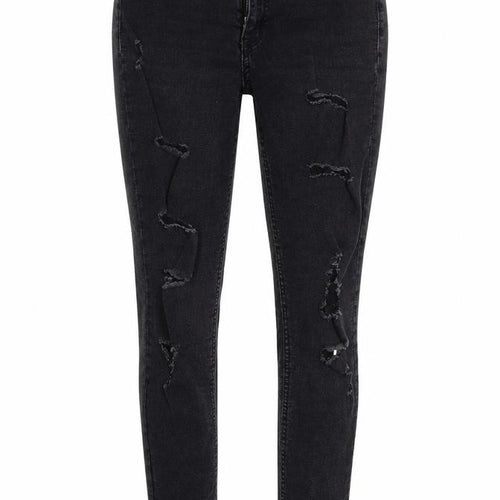 H&M Womens Grey  Cotton Skinny Jeans Size 8 L27 in Regular Button
