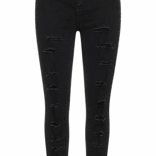 Parisian Womens Black  Cotton Skinny Jeans Size 8 L28 in Regular Button