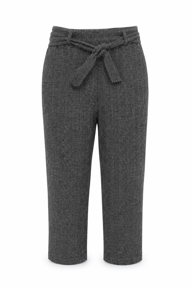 Dorothy Perkins Womens Grey  Polyester Cropped Trousers Size 10 L32 in Regular Zip