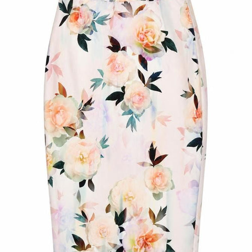 New Look Womens Pink Floral Polyester A-Line Skirt Size 8