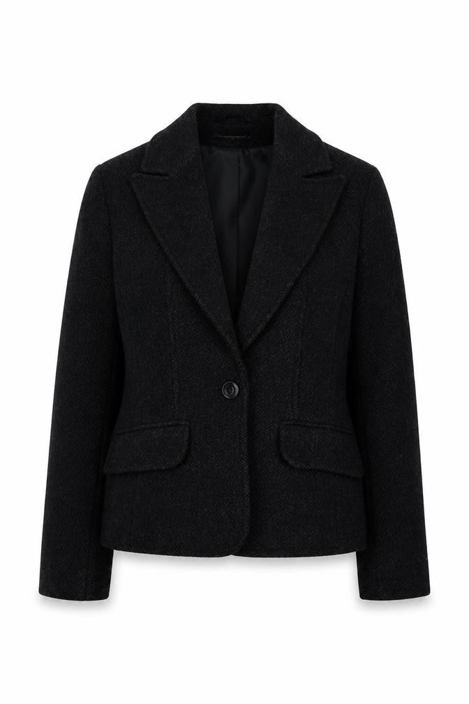 Front view of Mila Paoli women’s grey jacket, size UK 14