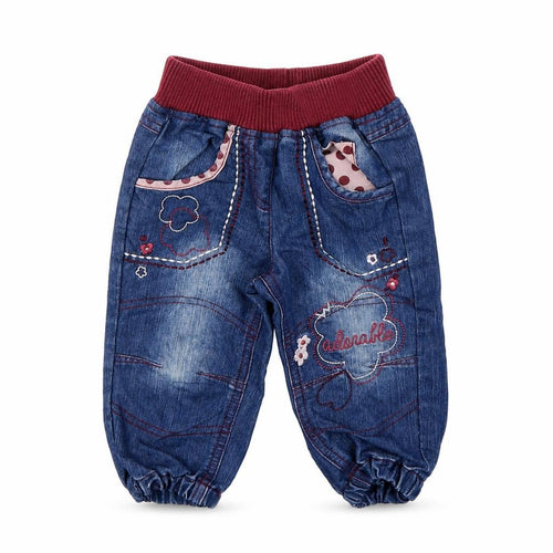 Dunnes Stores Boys Blue  Cotton Jogger Trousers Size 6-9 Months