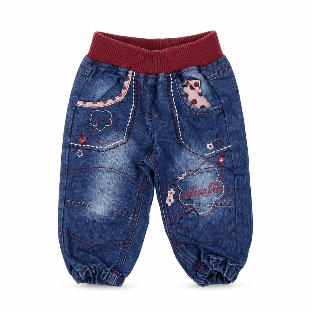 Dunnes Stores Boys Blue  Cotton Jogger Trousers Size 6-9 Months