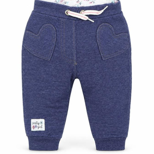 Heatons Boys Blue  Cotton Jogger Trousers Size 6-9 Months  Tie