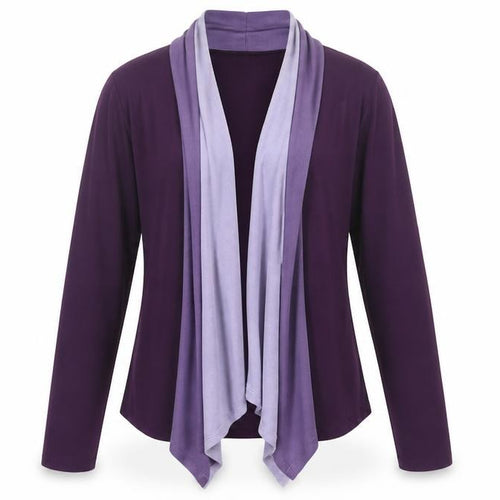 Antthony Womens Purple V-Neck  Polyester Cardigan Jumper Size S