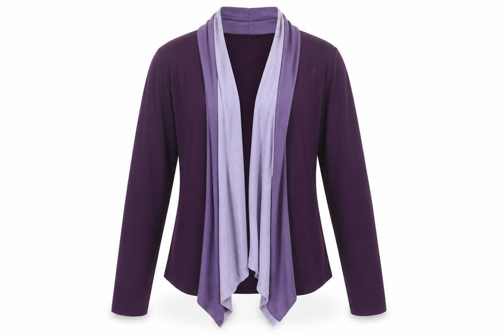 Antthony Womens Purple V-Neck  Polyester Cardigan Jumper Size S
