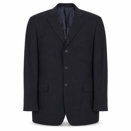 Marks & Spencer Mens Blue Striped Polyester Jacket Suit Jacket Size 44