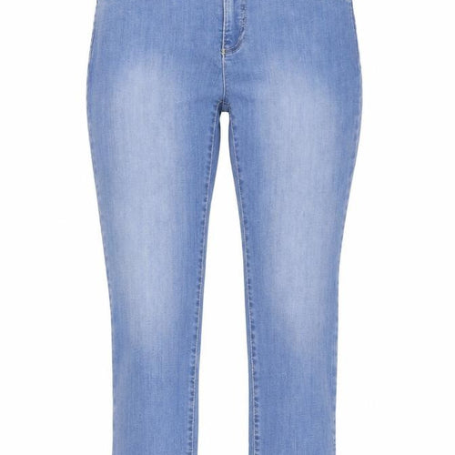 No 2moro Womens Blue  Cotton Cropped Jeans Size 30 in L26 in Regular Button