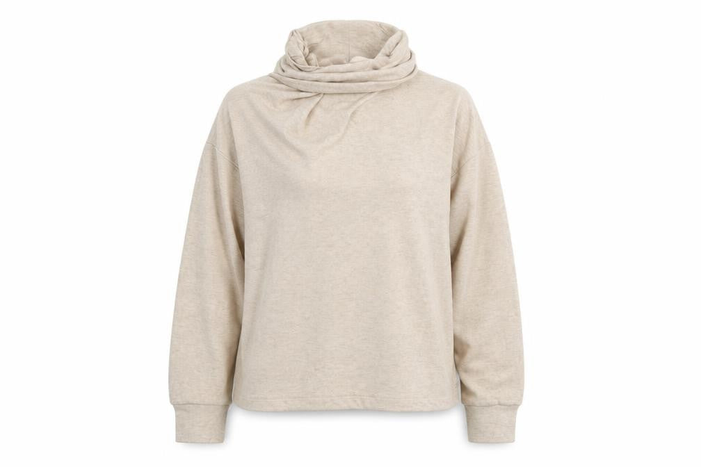 New Look Womens Beige  Polyester Pullover Sweatshirt Size S