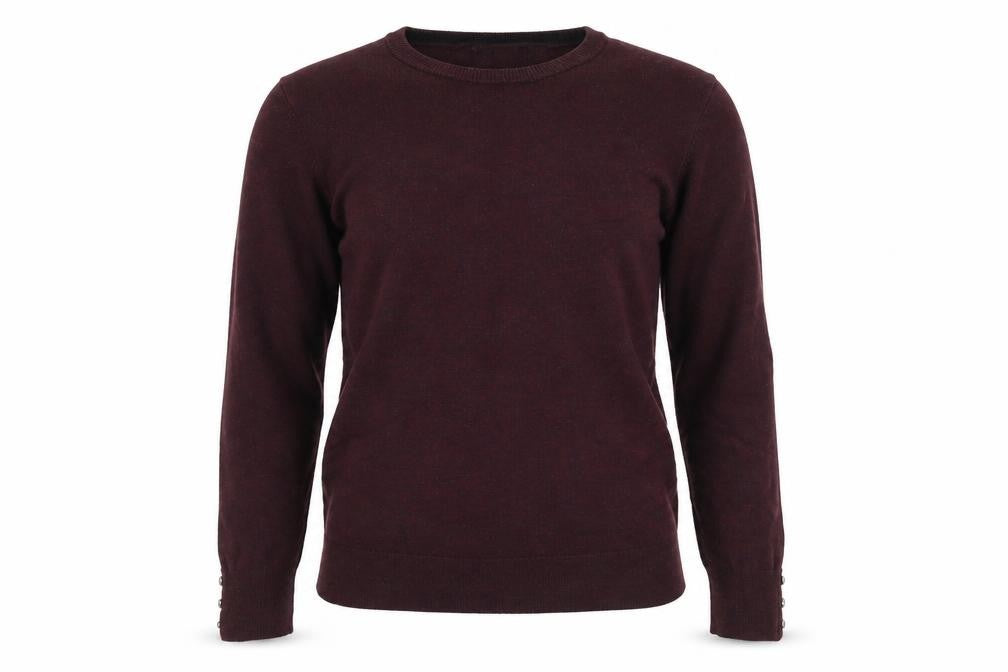 Front view of Warehouse women’s purple viscose pullover sweatshirt, size UK 6