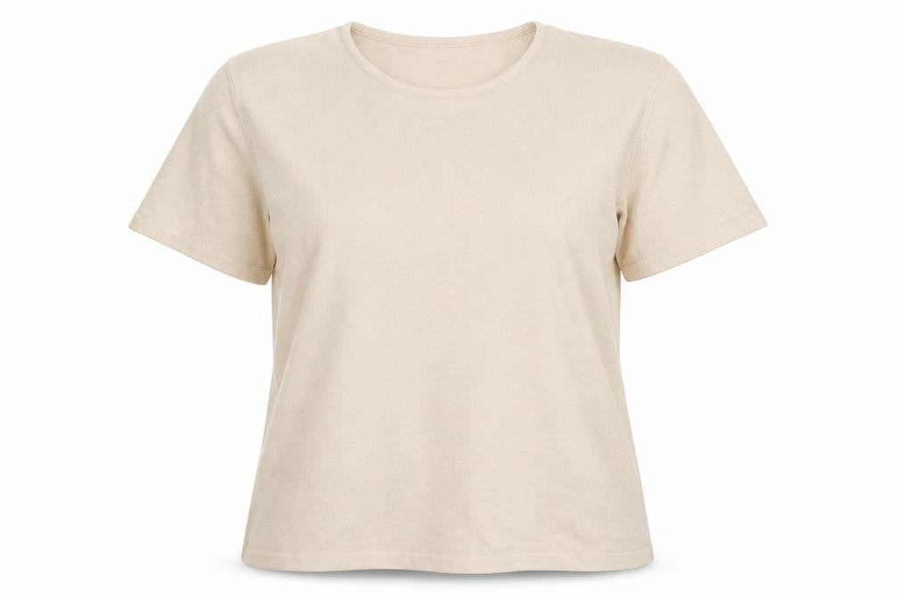 Front view of Papaya women’s beige acrylic pullover sweatshirt, size UK 16