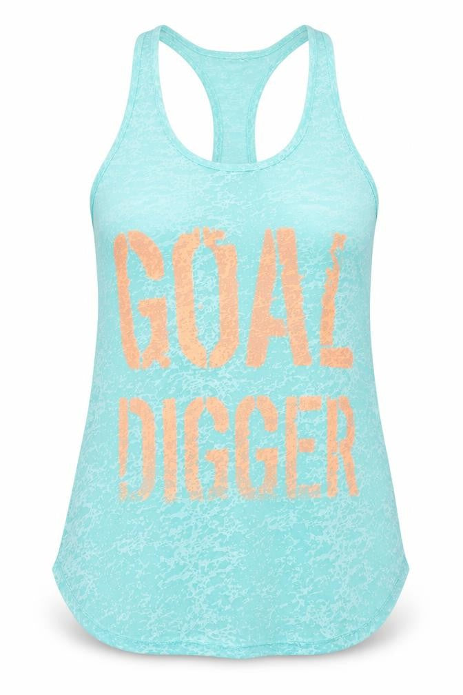 Atmosphere Womens Black  Polyester Basic Tank Size 8 Scoop Neck - Goal Digger