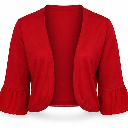 Coast Womens Red V-Neck  Viscose Cardigan Jumper Size M